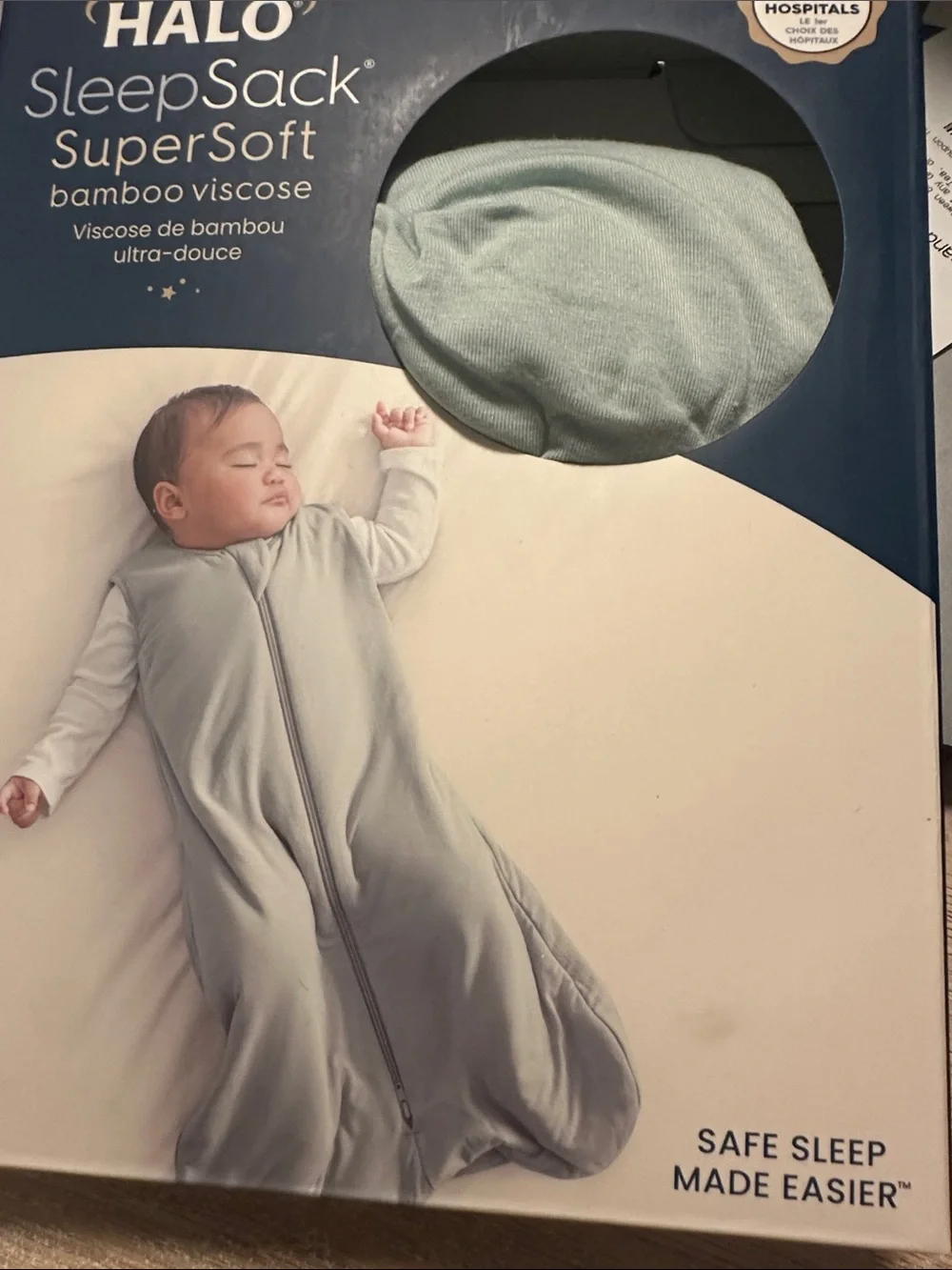HALO supersoft bamboo viscose sleepsack. New size small 0-6 months